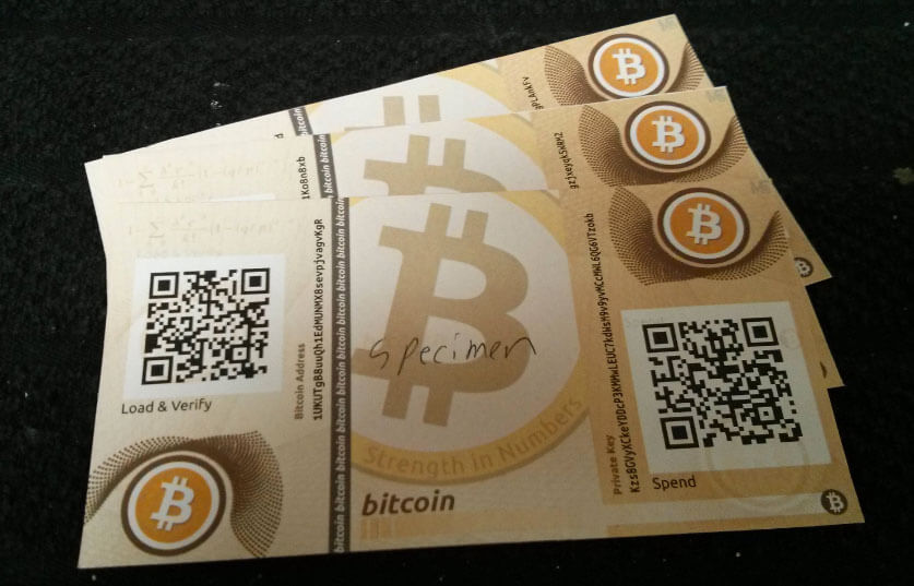 How does a bitcoin paper wallet work