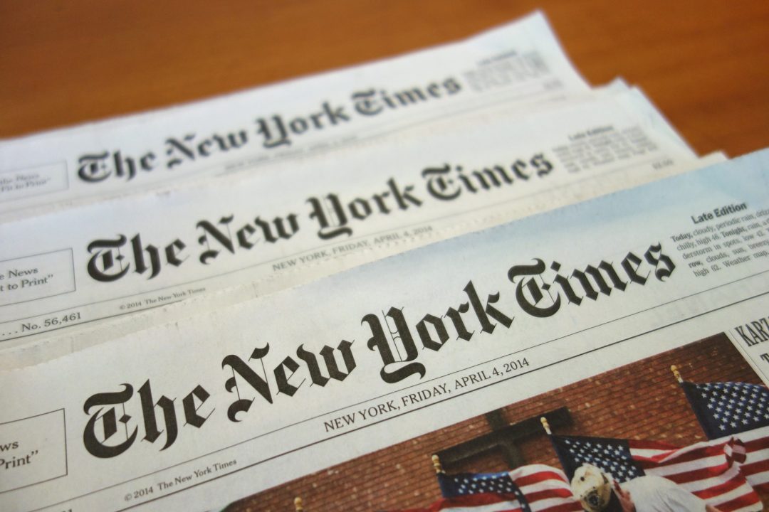 The New York Times explores blockchain based publishing