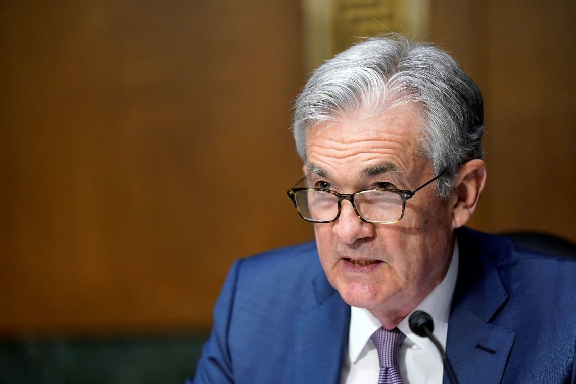 Bitcoin drops and Powell is being patient on rising bond rates