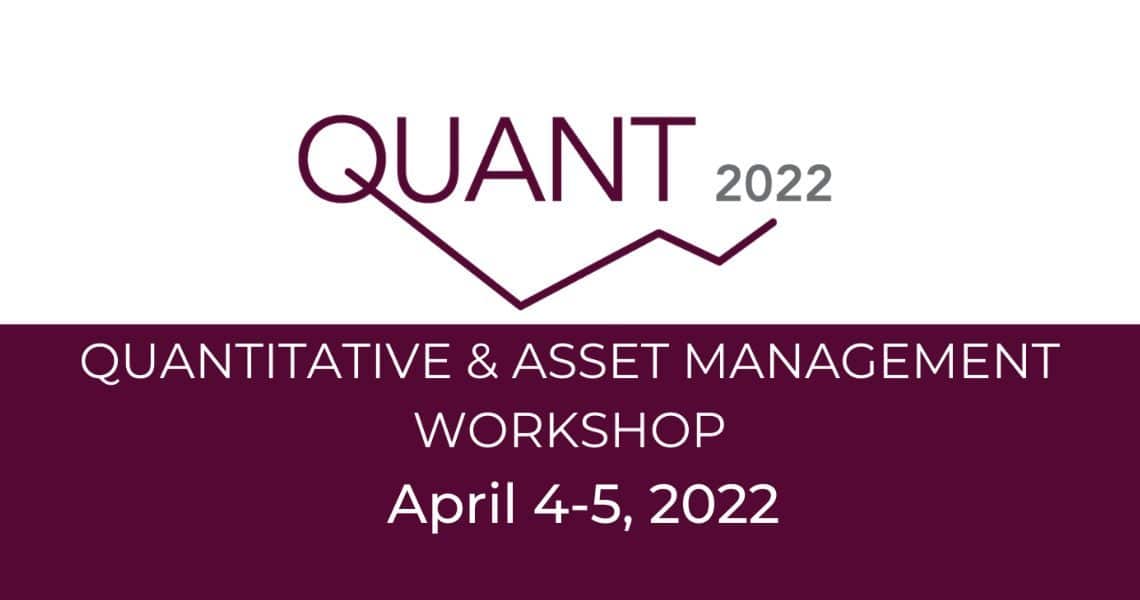 Quant 2022, the 16th edition on 4-5 April
