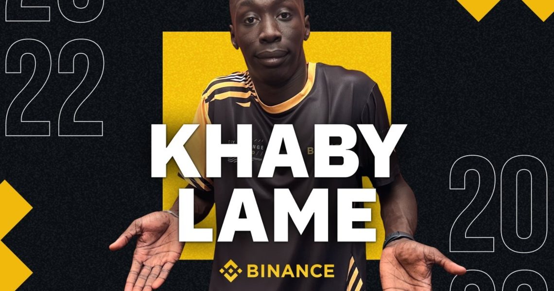 Binance in partnership with Khaby Lame, the star of TikTok