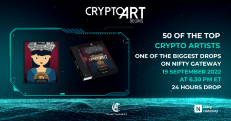 Nifty Gateway: sale of the NFT book “CRYPTO ART – Begins” today