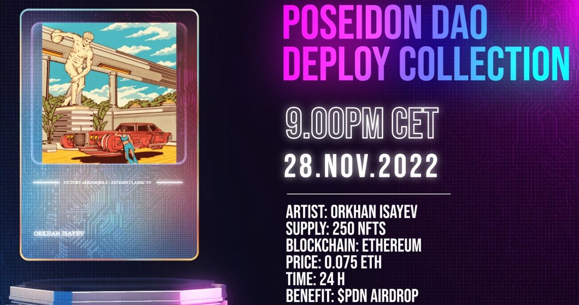 Poseidon Dao announces the second artist in the Deploy Collection