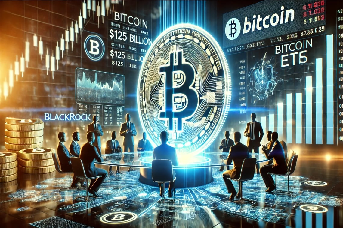 Bitcoin ETF superano i $125 miliardi: il fondo di BlackRock tra i più grandi al mondo