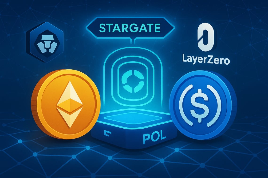 Cronos EVM lancia i pool Stargate per ETH e USDC: nuova era per la liquidità cross-chain