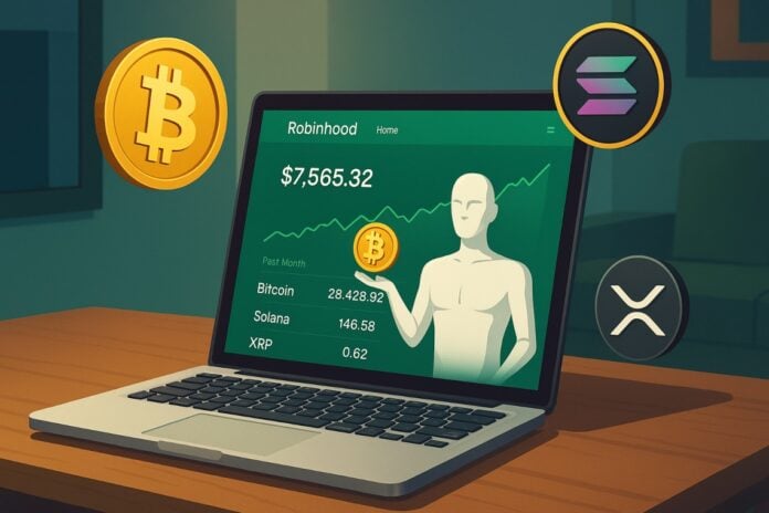 bitcoin solana xrp robinhood