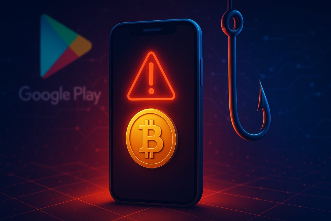 Phishing App on Google Play: the danger that puts Bitcoin at risk