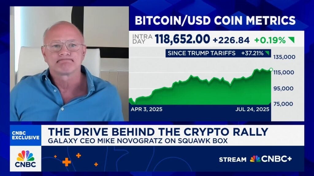 Galaxy CEO on CNBC