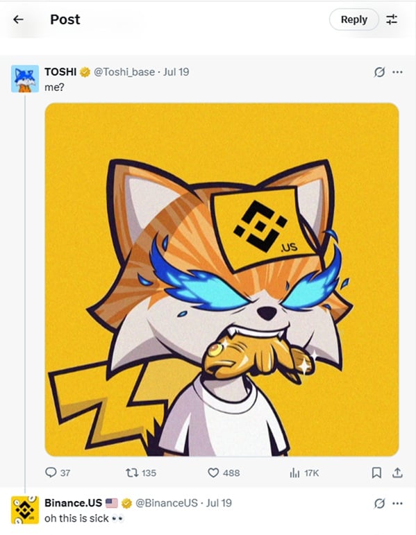 Toshi Value Prediction: Binance.US Reply Sparks Hype Over Attainable Main Trade Itemizing