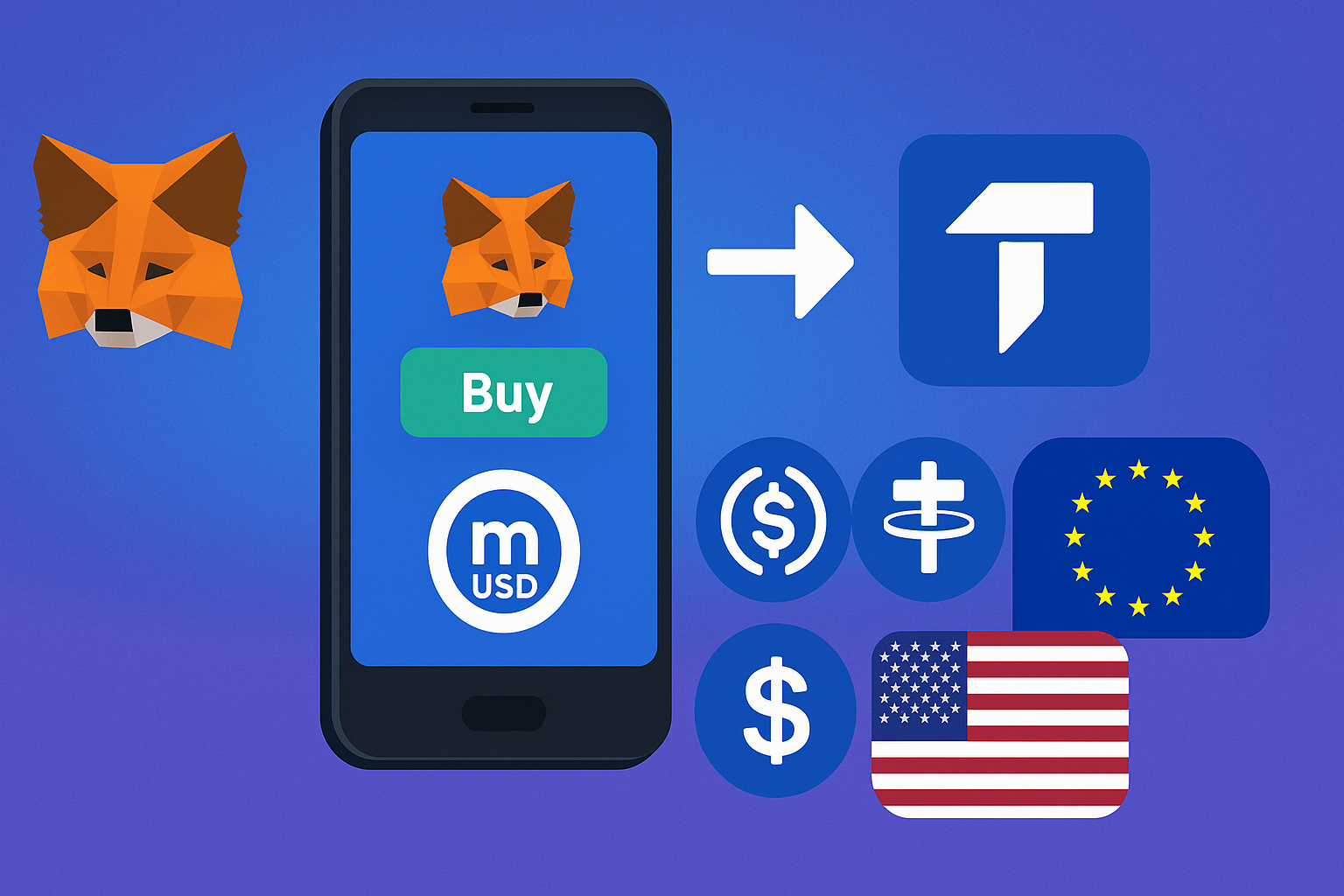 MetaMask integrates Transak: in-app stablecoin at nearly 1:1 rate