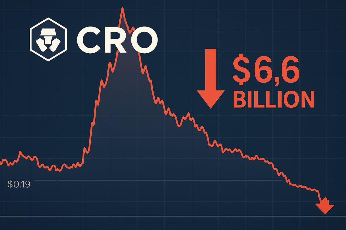 Cronos (CRO) loses approximately 6.6 billion dollars in market cap