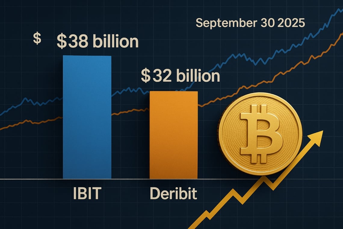 IBIT surpasses Deribit: Bitcoin options at around $38B, shift towards regulated markets