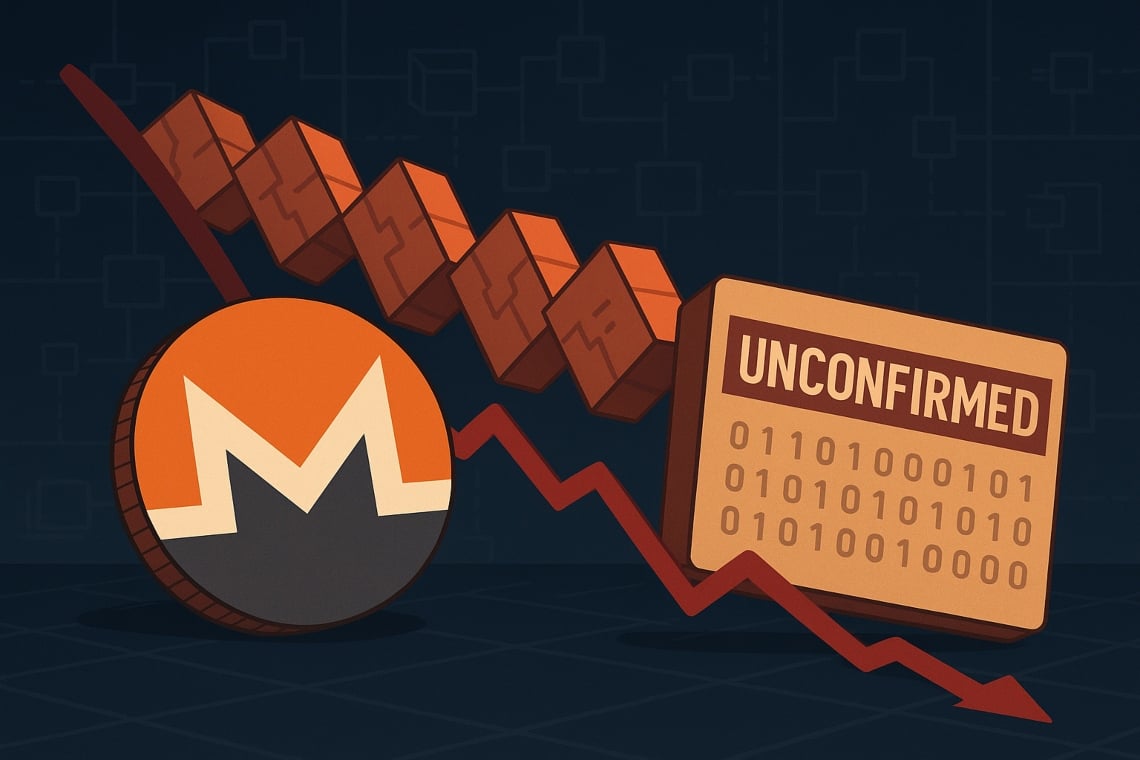 Monero, record reorganization: 18 blocks rewritten