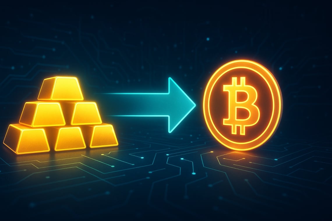 Bitcoin Gold Ratio Shifts as Gold Retreats in Oct 2025