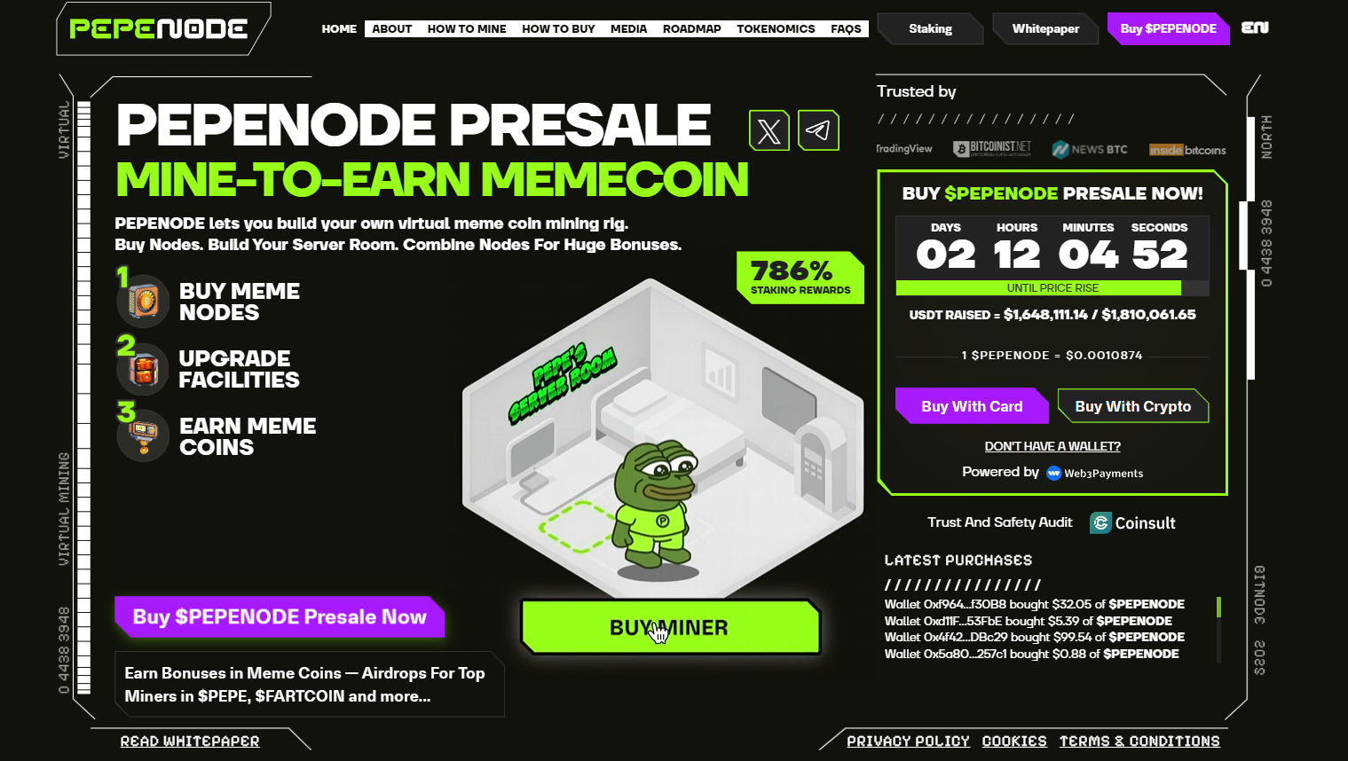 Best Crypto to Buy Now? Bitcoin and Pepe Rally as Pepenode Presale Soars