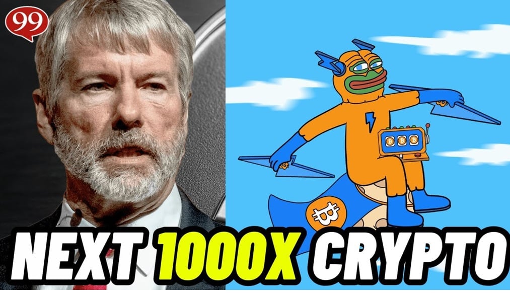 Bitcoin Hyper logo with digital chart showing potential price growth and presale upside mentioned by 99Bitcoins YouTube channel.