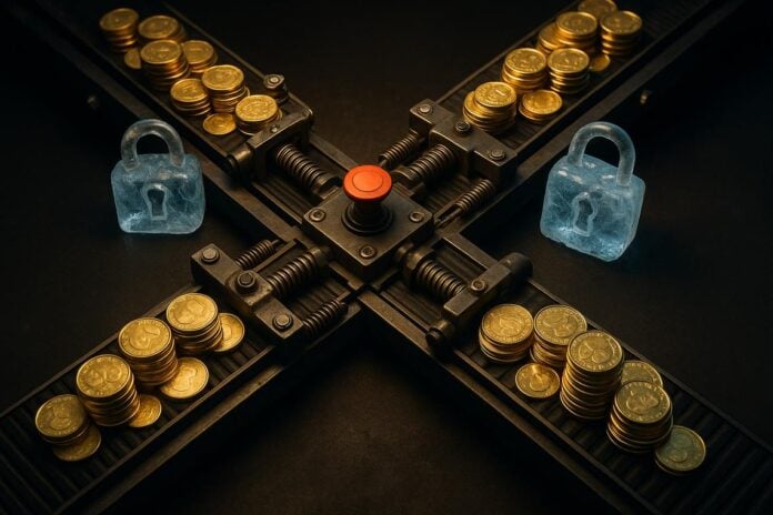 congelamento fondi blockchain