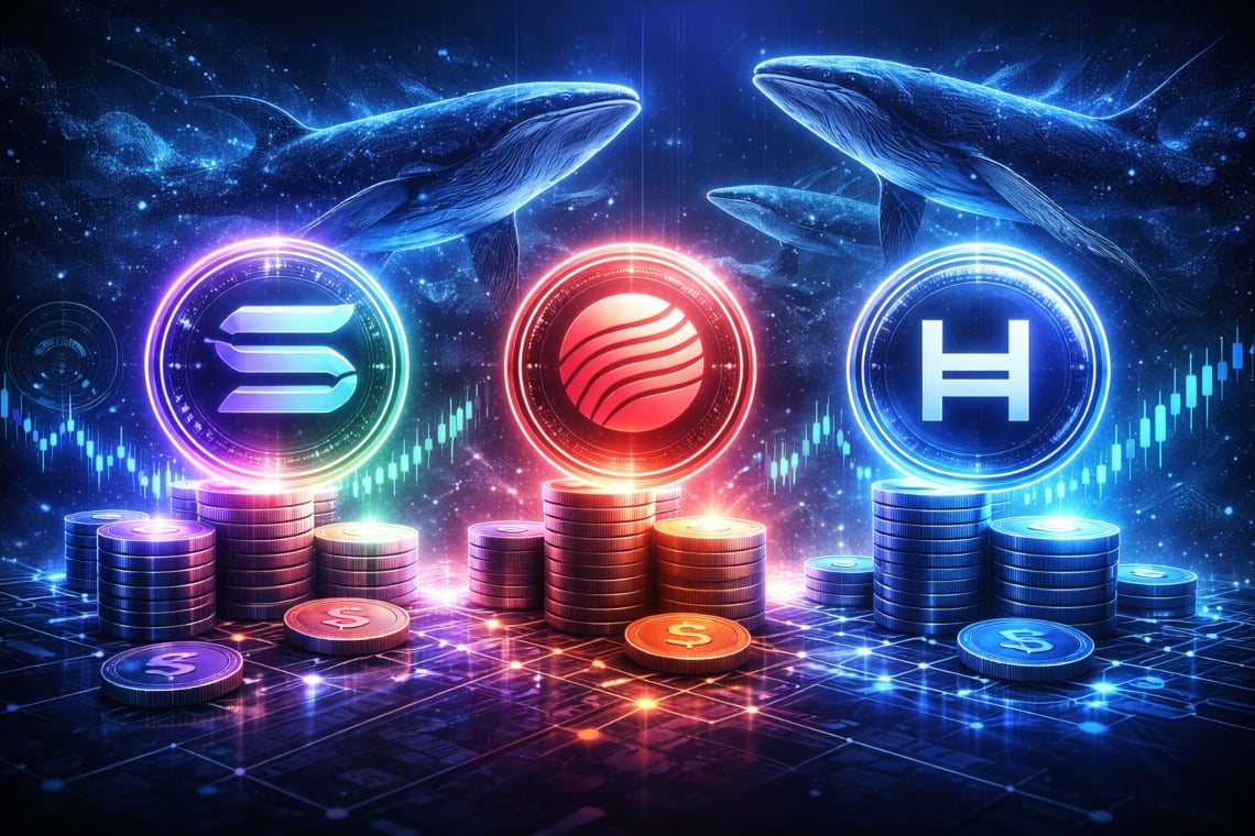 Whales Silently Accumulate: Solana, Sei, and Hedera in the Spotlight After the Pullback