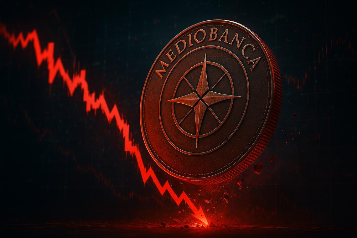 Mediobanca slips at 6.25 as daily charts turn bearish