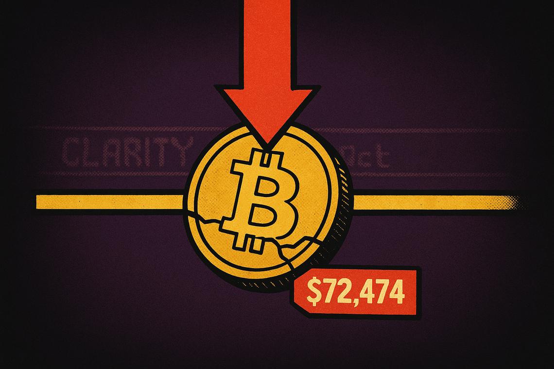 Bitcoin dips under $73,000 even after Trump renews CLARITY Act support