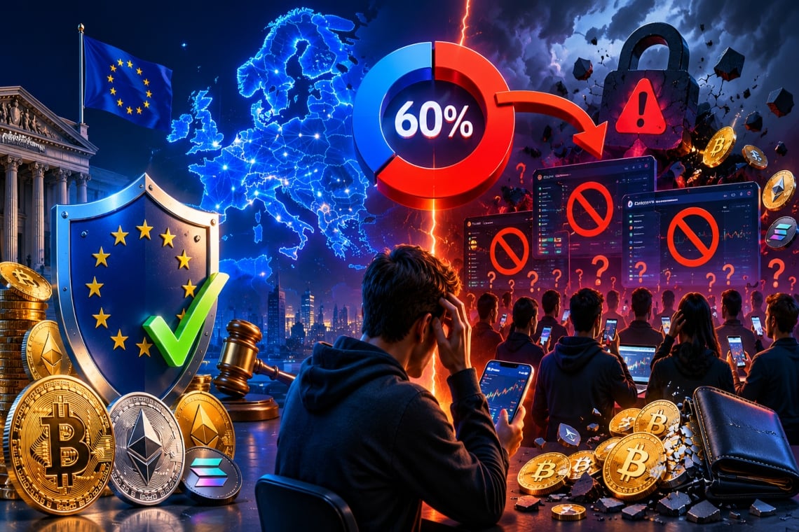 Cryptocurrencies in Europe: 60% of users still on exchanges without a MiCA license just a few weeks before the deadline