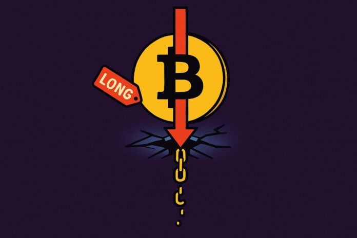crypto liquidations Bitcoin drop