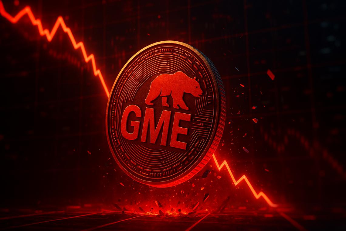 GME slips under daily Bollinger band as bears press 22.18 pivot