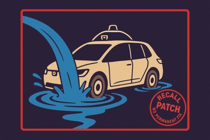 Waymo robotaxi flood recall