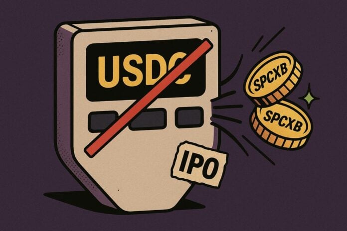 Binance Wallet SPCXx IPO cancellation