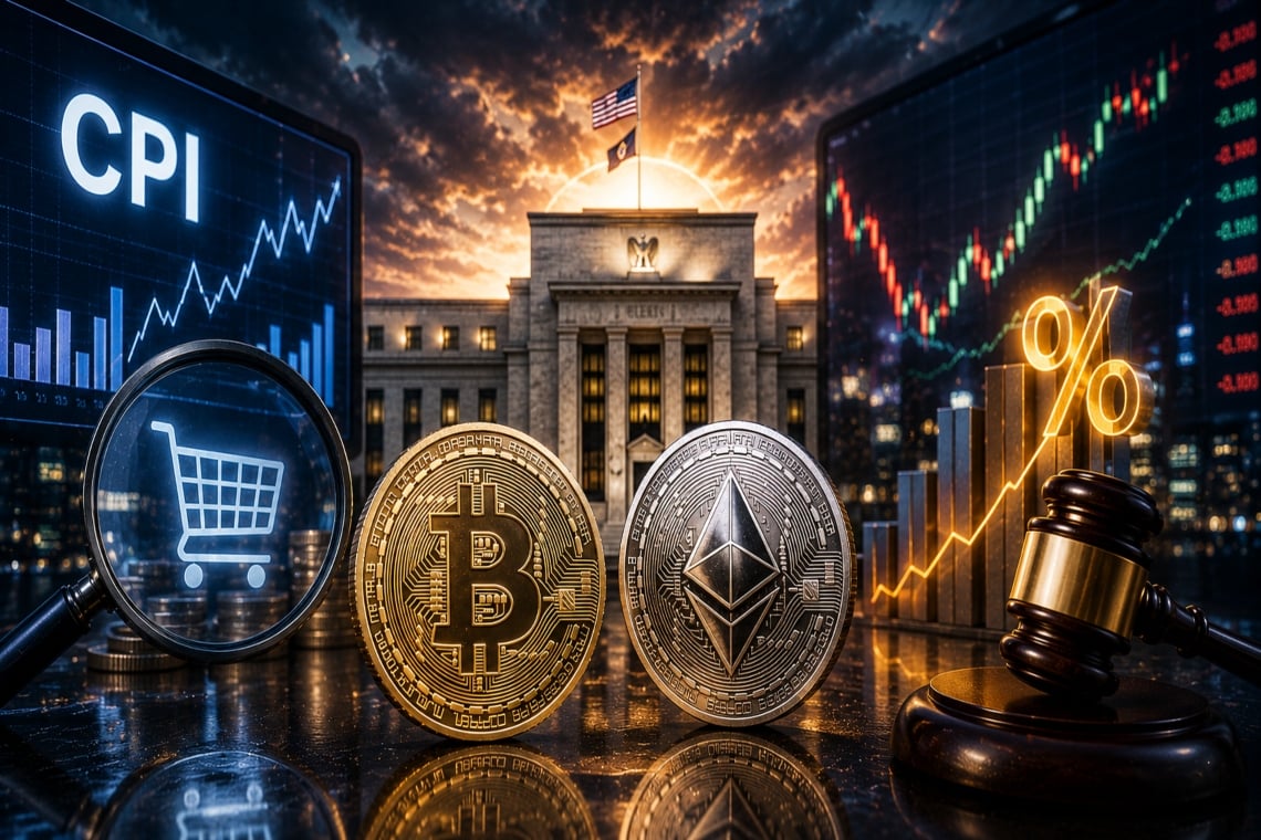 US CPI in Focus: Bitcoin and Ethereum Await Key Inflation Data as Markets Reprice Fed Expectations