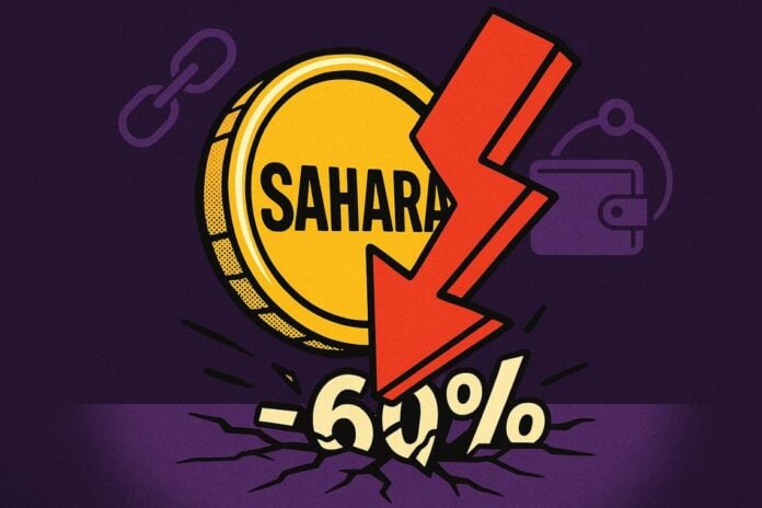 Sahara AI token price drop