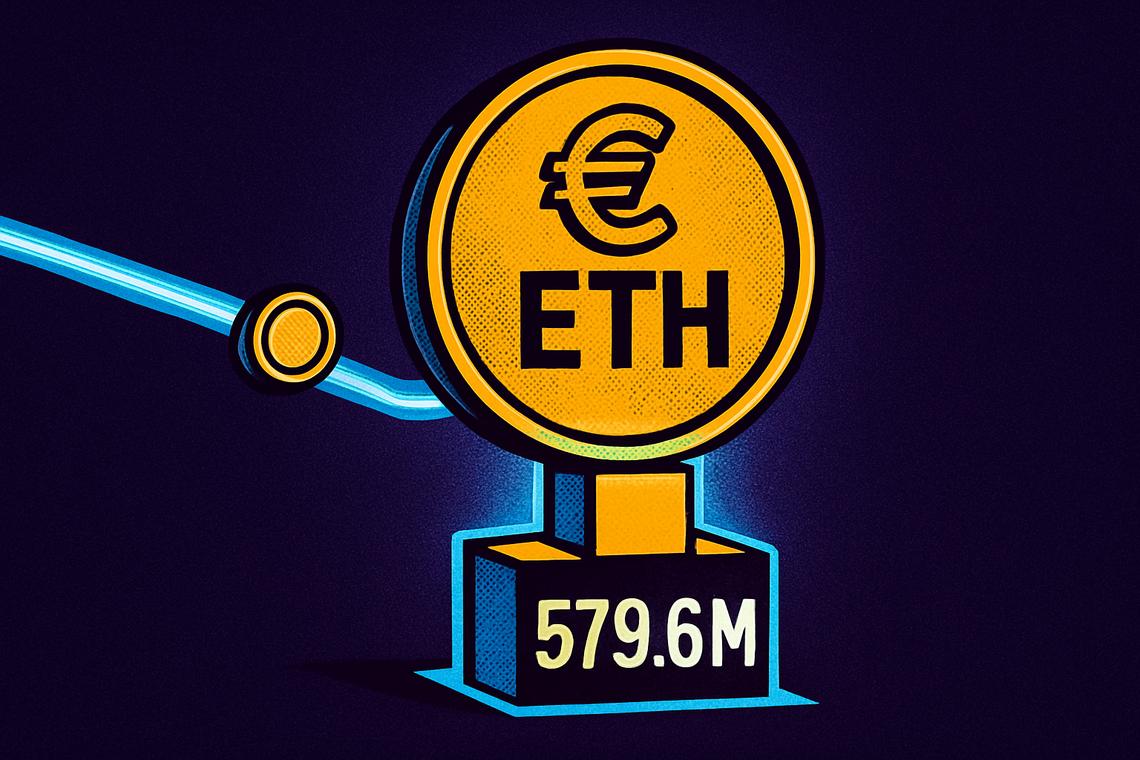 Ethereum euro stablecoin supply hits $579M, dwarfing Solana and Base